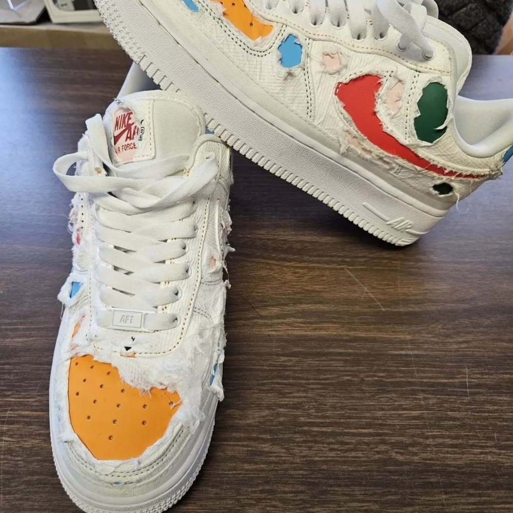 Nike Air Force 1 Tear Away CJ 1650-101 Size 7 Multi Colored Sneakers 🔥